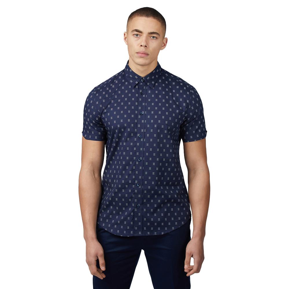 Ben Sherman Stipple Geo Print Ss